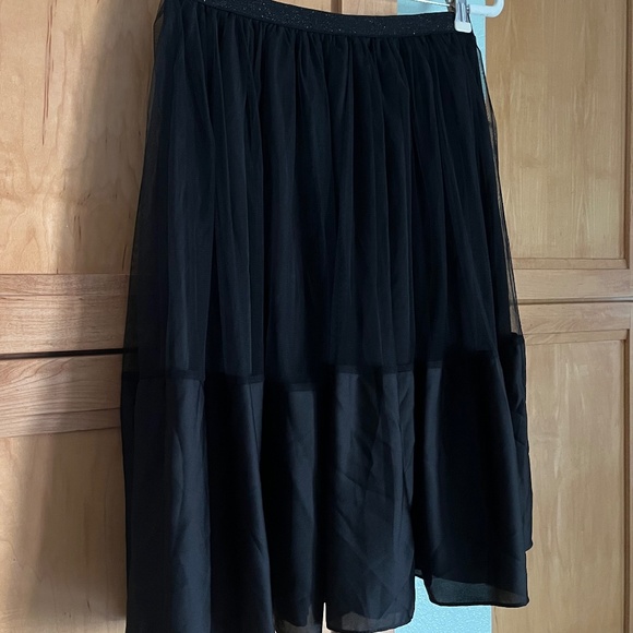 Lovely Sheer Fully Lined Black Skirt Size M NWT - Picture 5 of 8
